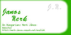 janos merk business card