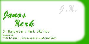 janos merk business card